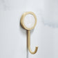 Polished Brass Bathroom Accessory Set Marble Bathroom Hardware White Towel Robe Hook (Single Hook) Clearhalo 'Bathroom Hardware Sets' 'Bathroom Hardware' 'Bathroom Remodel & Bathroom Fixtures' 'bathroom_hardware_sets' 'Home Improvement' 'home_improvement' 'home_improvement_bathroom_hardware_sets' 6997737