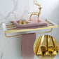 Polished Brass Bathroom Accessory Set Marble Bathroom Hardware Clearhalo 'Bathroom Hardware Sets' 'Bathroom Hardware' 'Bathroom Remodel & Bathroom Fixtures' 'bathroom_hardware_sets' 'Home Improvement' 'home_improvement' 'home_improvement_bathroom_hardware_sets' 6997742