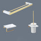 Polished Brass Bathroom Accessory Set Marble Bathroom Hardware White 3-Piece Set (Towel Bar) Clearhalo 'Bathroom Hardware Sets' 'Bathroom Hardware' 'Bathroom Remodel & Bathroom Fixtures' 'bathroom_hardware_sets' 'Home Improvement' 'home_improvement' 'home_improvement_bathroom_hardware_sets' 6997745