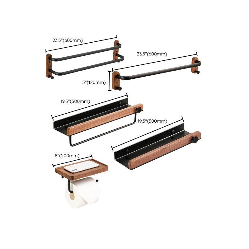 Solid Wood Bathroom Accessory Set Foldable Metal Bathroom Hardware Clearhalo 'Bathroom Hardware Sets' 'Bathroom Hardware' 'Bathroom Remodel & Bathroom Fixtures' 'bathroom_hardware_sets' 'Home Improvement' 'home_improvement' 'home_improvement_bathroom_hardware_sets' 6997817
