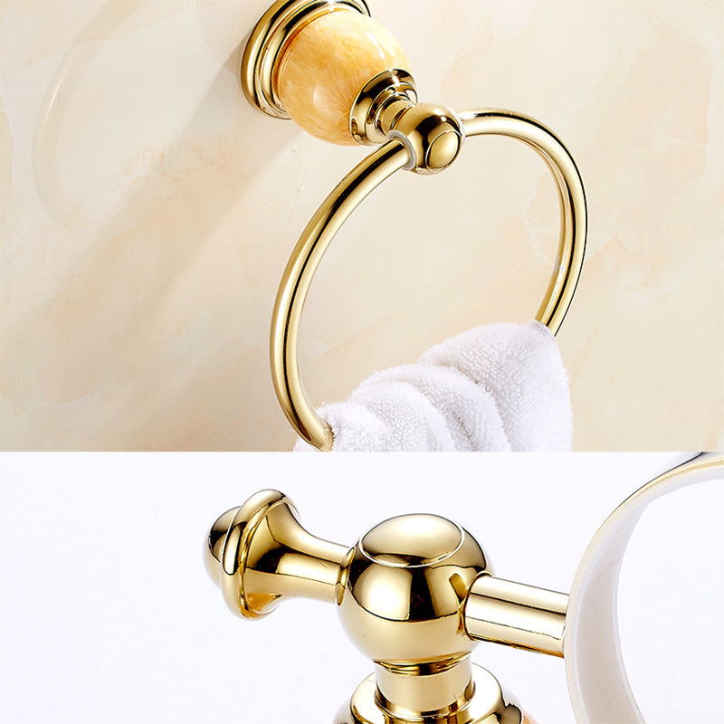 Polished Gold Bathroom Set Metal Bathroom Accessories Hardware Set Clearhalo 'Bathroom Hardware Sets' 'Bathroom Hardware' 'Bathroom Remodel & Bathroom Fixtures' 'bathroom_hardware_sets' 'Home Improvement' 'home_improvement' 'home_improvement_bathroom_hardware_sets' 6997859