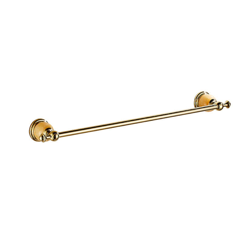 Polished Gold Bathroom Set Metal Bathroom Accessories Hardware Set Towel Bar (Single Rod) Clearhalo 'Bathroom Hardware Sets' 'Bathroom Hardware' 'Bathroom Remodel & Bathroom Fixtures' 'bathroom_hardware_sets' 'Home Improvement' 'home_improvement' 'home_improvement_bathroom_hardware_sets' 6997860