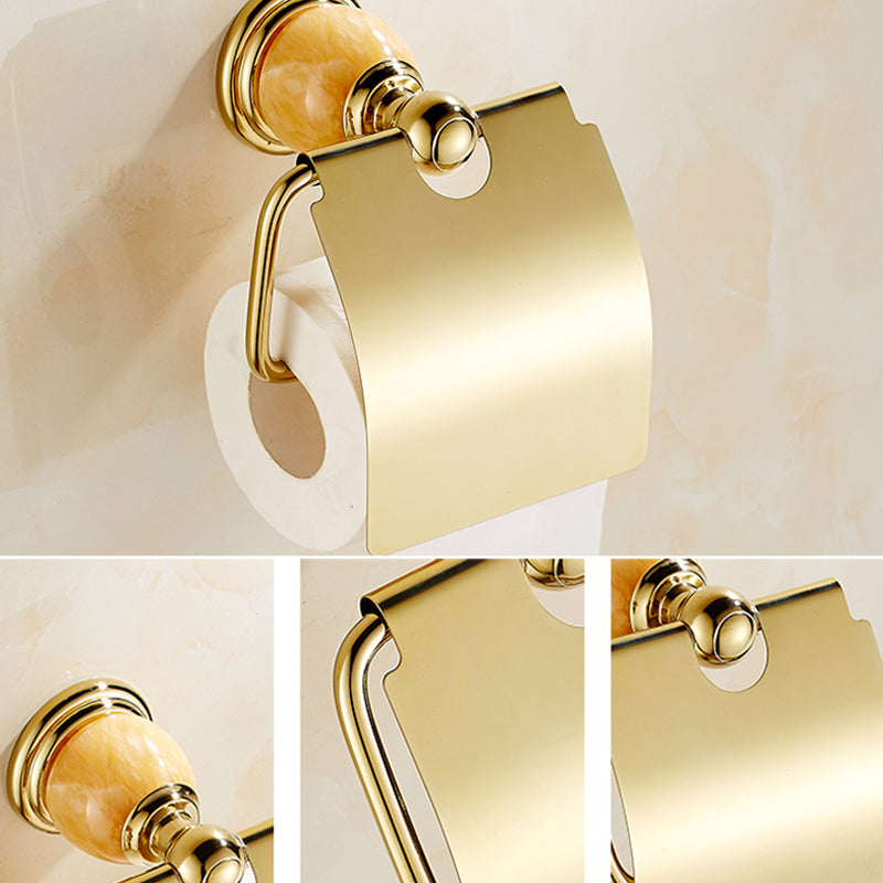 Polished Gold Bathroom Set Metal Bathroom Accessories Hardware Set Clearhalo 'Bathroom Hardware Sets' 'Bathroom Hardware' 'Bathroom Remodel & Bathroom Fixtures' 'bathroom_hardware_sets' 'Home Improvement' 'home_improvement' 'home_improvement_bathroom_hardware_sets' 6997861