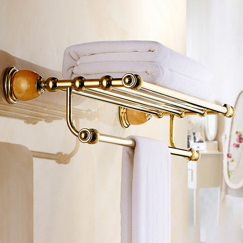 Polished Gold Bathroom Set Metal Bathroom Accessories Hardware Set Clearhalo 'Bathroom Hardware Sets' 'Bathroom Hardware' 'Bathroom Remodel & Bathroom Fixtures' 'bathroom_hardware_sets' 'Home Improvement' 'home_improvement' 'home_improvement_bathroom_hardware_sets' 6997864