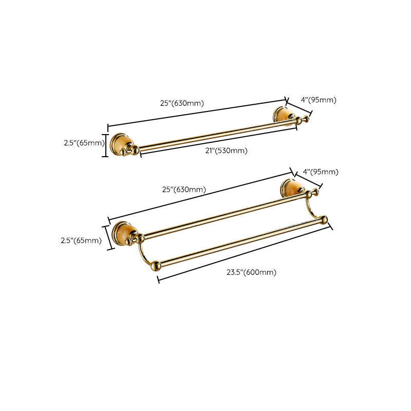 Polished Gold Bathroom Set Metal Bathroom Accessories Hardware Set Clearhalo 'Bathroom Hardware Sets' 'Bathroom Hardware' 'Bathroom Remodel & Bathroom Fixtures' 'bathroom_hardware_sets' 'Home Improvement' 'home_improvement' 'home_improvement_bathroom_hardware_sets' 6997877