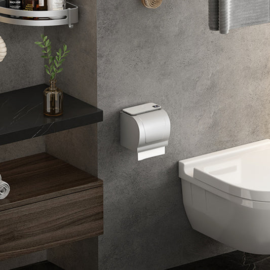 Contemporary Silver Metal Bath Hardware Set with Triangle Bath Shelf Clearhalo 'Bathroom Hardware Sets' 'Bathroom Hardware' 'Bathroom Remodel & Bathroom Fixtures' 'bathroom_hardware_sets' 'Home Improvement' 'home_improvement' 'home_improvement_bathroom_hardware_sets' 6997891