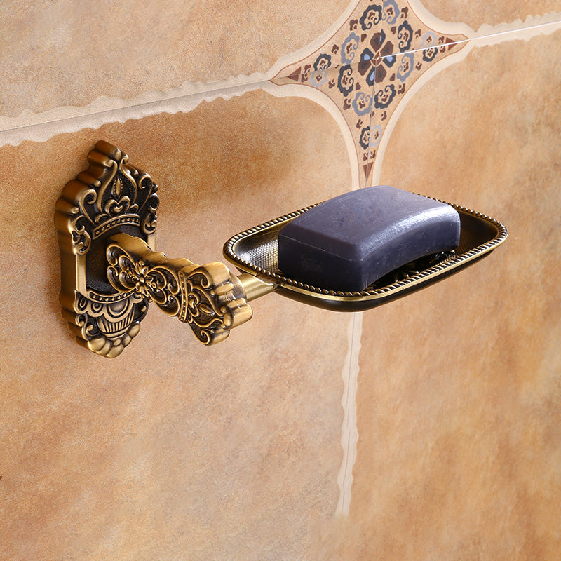 Traditional Metal Bathroom Accessories Hardware Set with Soap Dish Brass Unavailiable Soap Dish Clearhalo 'Bathroom Hardware Sets' 'Bathroom Hardware' 'Bathroom Remodel & Bathroom Fixtures' 'bathroom_hardware_sets' 'Home Improvement' 'home_improvement' 'home_improvement_bathroom_hardware_sets' 6997914