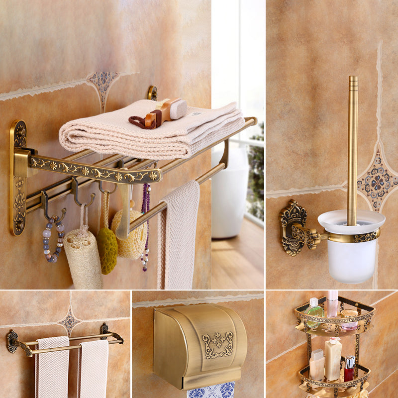 Traditional Metal Bathroom Accessories Hardware Set with Soap Dish Brass Unavailiable 5-Piece Set (Toilet Paper Holder) Clearhalo 'Bathroom Hardware Sets' 'Bathroom Hardware' 'Bathroom Remodel & Bathroom Fixtures' 'bathroom_hardware_sets' 'Home Improvement' 'home_improvement' 'home_improvement_bathroom_hardware_sets' 6997919