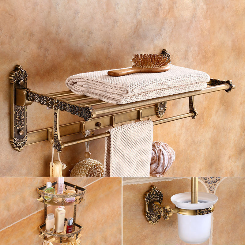 Traditional Metal Bathroom Accessories Hardware Set with Soap Dish Brass Unavailiable 3-Piece Set (Triangle Bath Shelf) Clearhalo 'Bathroom Hardware Sets' 'Bathroom Hardware' 'Bathroom Remodel & Bathroom Fixtures' 'bathroom_hardware_sets' 'Home Improvement' 'home_improvement' 'home_improvement_bathroom_hardware_sets' 6997929