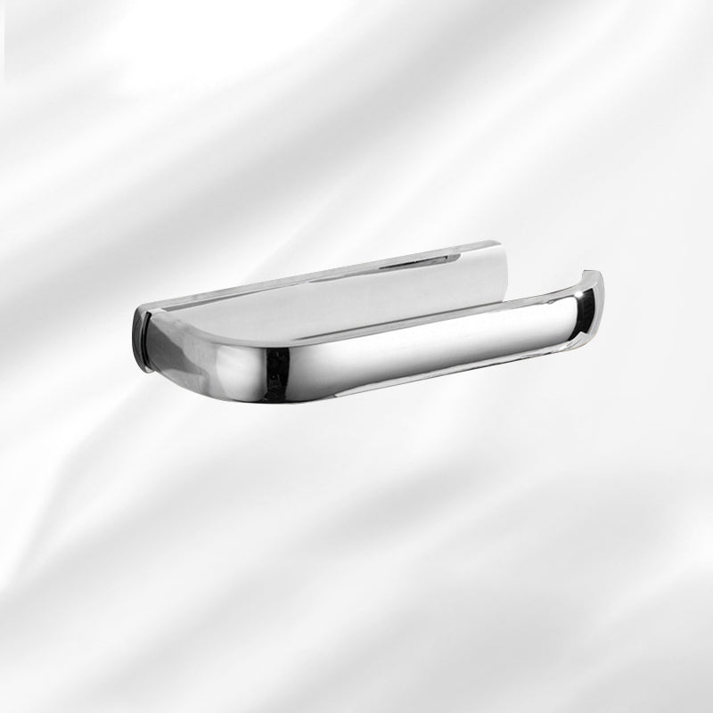 Contemporary Silver Bathroom Set with Bath Shelf and Towel Bar Toilet Paper Holder Clearhalo 'Bathroom Hardware Sets' 'Bathroom Hardware' 'Bathroom Remodel & Bathroom Fixtures' 'bathroom_hardware_sets' 'Home Improvement' 'home_improvement' 'home_improvement_bathroom_hardware_sets' 6998007