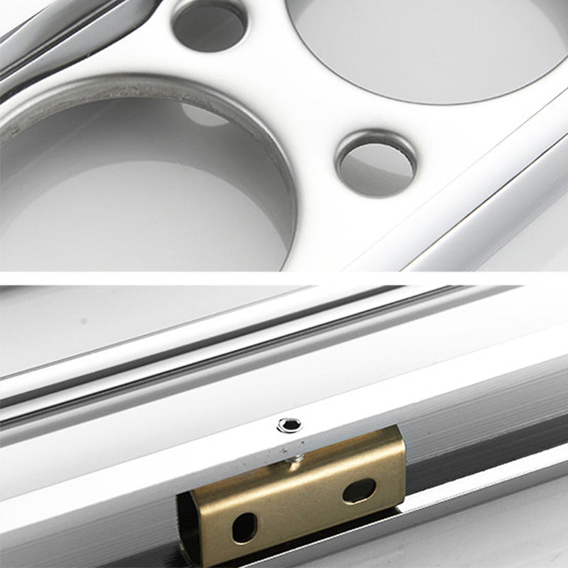 Contemporary Silver Bathroom Set with Bath Shelf and Towel Bar Clearhalo 'Bathroom Hardware Sets' 'Bathroom Hardware' 'Bathroom Remodel & Bathroom Fixtures' 'bathroom_hardware_sets' 'Home Improvement' 'home_improvement' 'home_improvement_bathroom_hardware_sets' 6998017