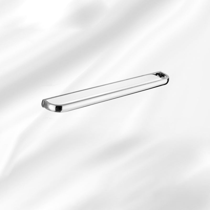 Contemporary Silver Bathroom Set with Bath Shelf and Towel Bar Towel Bar (Single Rod) Clearhalo 'Bathroom Hardware Sets' 'Bathroom Hardware' 'Bathroom Remodel & Bathroom Fixtures' 'bathroom_hardware_sets' 'Home Improvement' 'home_improvement' 'home_improvement_bathroom_hardware_sets' 6998020