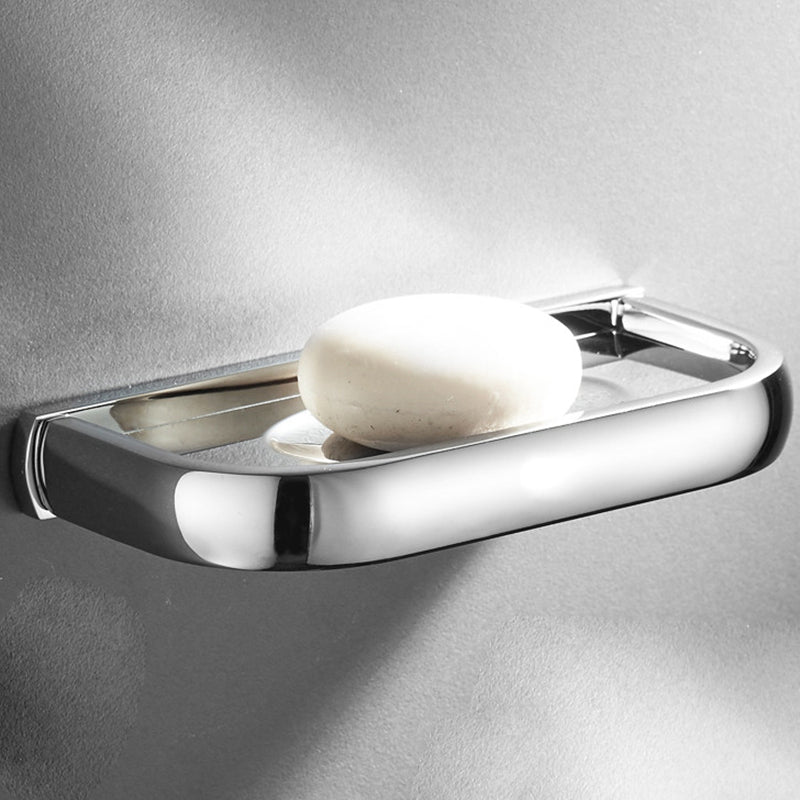 Contemporary Silver Bathroom Set with Bath Shelf and Towel Bar Clearhalo 'Bathroom Hardware Sets' 'Bathroom Hardware' 'Bathroom Remodel & Bathroom Fixtures' 'bathroom_hardware_sets' 'Home Improvement' 'home_improvement' 'home_improvement_bathroom_hardware_sets' 6998022