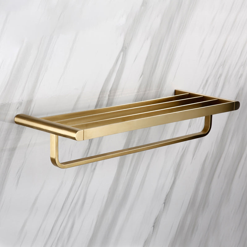 Traditional Style Brass Bathroom Accessory as Individual or as a Set in Metal Towel Rack Clearhalo 'Bathroom Hardware Sets' 'Bathroom Hardware' 'Bathroom Remodel & Bathroom Fixtures' 'bathroom_hardware_sets' 'Home Improvement' 'home_improvement' 'home_improvement_bathroom_hardware_sets' 6998042