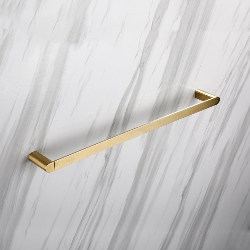 Traditional Style Brass Bathroom Accessory as Individual or as a Set in Metal Towel Bar (Single Rod) Clearhalo 'Bathroom Hardware Sets' 'Bathroom Hardware' 'Bathroom Remodel & Bathroom Fixtures' 'bathroom_hardware_sets' 'Home Improvement' 'home_improvement' 'home_improvement_bathroom_hardware_sets' 6998051
