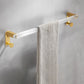 Bathroom Accessory Set in Gold Metal and Acrylic Bath Hardware Set Towel Bar Clearhalo 'Bathroom Hardware Sets' 'Bathroom Hardware' 'Bathroom Remodel & Bathroom Fixtures' 'bathroom_hardware_sets' 'Home Improvement' 'home_improvement' 'home_improvement_bathroom_hardware_sets' 6998140