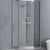 Narrow Edge Semi Frameless Pivot Shower Door Tempered Glass Shower Door Silver Right Clearhalo 'Bathroom Remodel & Bathroom Fixtures' 'Home Improvement' 'home_improvement' 'home_improvement_shower_tub_doors' 'Shower and Tub Doors' 'shower_tub_doors' 'Showers & Bathtubs' 6998419