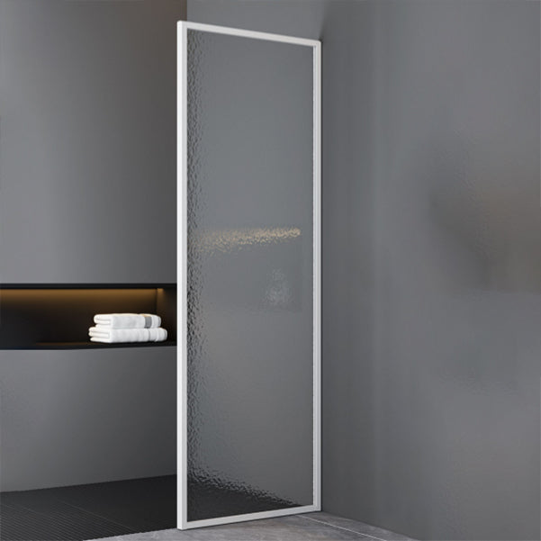 Fixed Semi Partition Shower Screen Black Full Frame Tempered Glass Shower Door Clearhalo 'Bathroom Remodel & Bathroom Fixtures' 'Home Improvement' 'home_improvement' 'home_improvement_shower_tub_doors' 'Shower and Tub Doors' 'shower_tub_doors' 'Showers & Bathtubs' 6998488