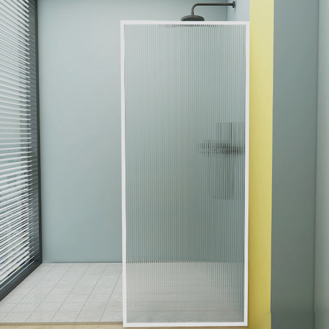 Fixed Semi Partition Shower Screen Black Full Frame Tempered Glass Shower Door White Changhong Glass Clearhalo 'Bathroom Remodel & Bathroom Fixtures' 'Home Improvement' 'home_improvement' 'home_improvement_shower_tub_doors' 'Shower and Tub Doors' 'shower_tub_doors' 'Showers & Bathtubs' 6998489