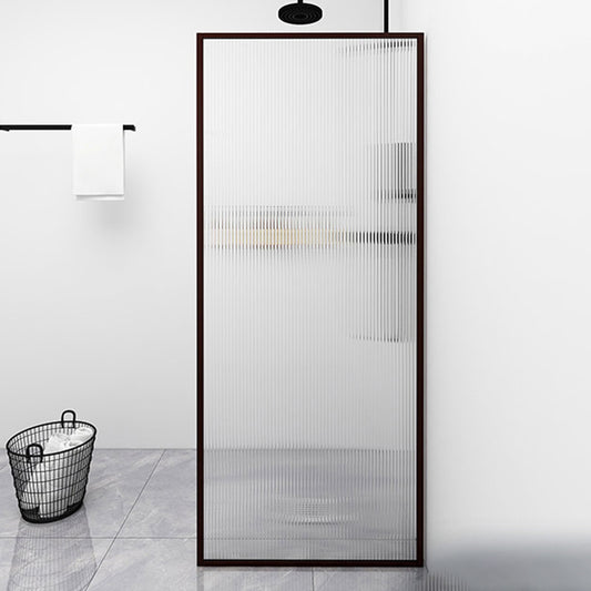 Fixed Black Shower Screen Full Frame Half Partition Shower Door Clearhalo 'Bathroom Remodel & Bathroom Fixtures' 'Home Improvement' 'home_improvement' 'home_improvement_shower_tub_doors' 'Shower and Tub Doors' 'shower_tub_doors' 'Showers & Bathtubs' 6998518