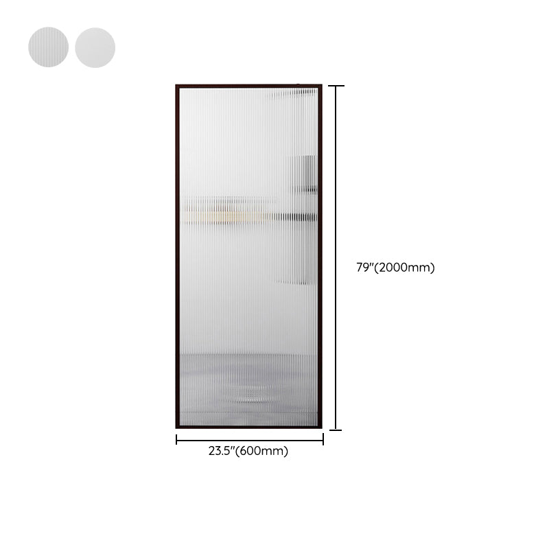 Fixed Black Shower Screen Full Frame Half Partition Shower Door Clearhalo 'Bathroom Remodel & Bathroom Fixtures' 'Home Improvement' 'home_improvement' 'home_improvement_shower_tub_doors' 'Shower and Tub Doors' 'shower_tub_doors' 'Showers & Bathtubs' 6998525