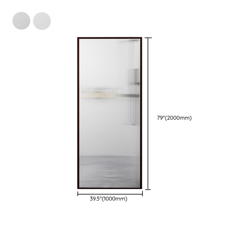 Fixed Black Shower Screen Full Frame Half Partition Shower Door Clearhalo 'Bathroom Remodel & Bathroom Fixtures' 'Home Improvement' 'home_improvement' 'home_improvement_shower_tub_doors' 'Shower and Tub Doors' 'shower_tub_doors' 'Showers & Bathtubs' 6998529