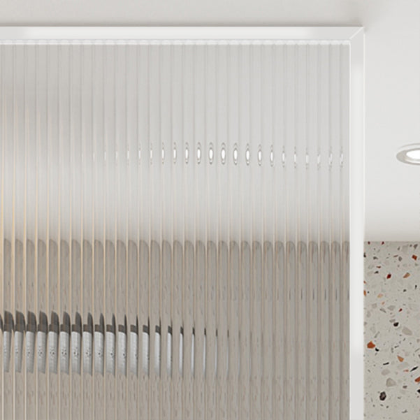 Fixed Shower Screen White Full Frame Tempered Glass Shower Door Clearhalo 'Bathroom Remodel & Bathroom Fixtures' 'Home Improvement' 'home_improvement' 'home_improvement_shower_tub_doors' 'Shower and Tub Doors' 'shower_tub_doors' 'Showers & Bathtubs' 6998535