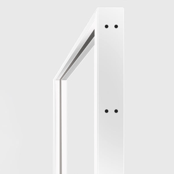 Fixed Shower Screen White Full Frame Tempered Glass Shower Door Clearhalo 'Bathroom Remodel & Bathroom Fixtures' 'Home Improvement' 'home_improvement' 'home_improvement_shower_tub_doors' 'Shower and Tub Doors' 'shower_tub_doors' 'Showers & Bathtubs' 6998537