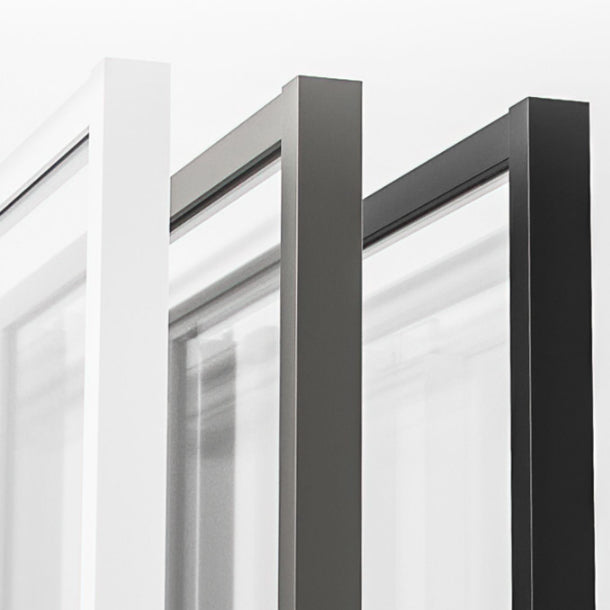 Semi Frameless Single Sliding Shower Door Tempered Glass Shower Door Clearhalo 'Bathroom Remodel & Bathroom Fixtures' 'Home Improvement' 'home_improvement' 'home_improvement_shower_tub_doors' 'Shower and Tub Doors' 'shower_tub_doors' 'Showers & Bathtubs' 6998589