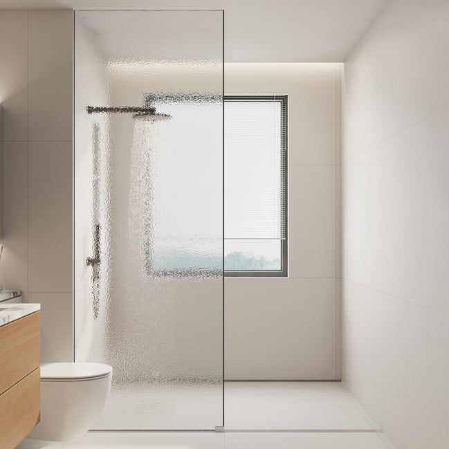 Single Fixed Shower Screen Frameless Half Partition Shower Bath Screen Clearhalo 'Bathroom Remodel & Bathroom Fixtures' 'Home Improvement' 'home_improvement' 'home_improvement_shower_tub_doors' 'Shower and Tub Doors' 'shower_tub_doors' 'Showers & Bathtubs' 6998644