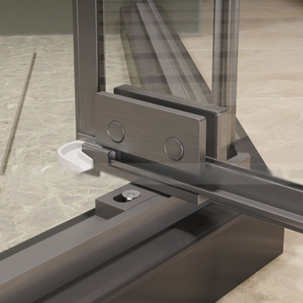 Pivot Diamond-shaped Shower Room Frame Tempered Swing Shower Door Clearhalo 'Bathroom Remodel & Bathroom Fixtures' 'Home Improvement' 'home_improvement' 'home_improvement_shower_tub_doors' 'Shower and Tub Doors' 'shower_tub_doors' 'Showers & Bathtubs' 6998660