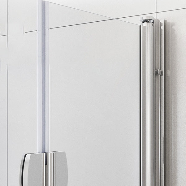 Semi Frameless Tempered Glass Shower Enclosure Folding Shower Screen Clearhalo 'Bathroom Remodel & Bathroom Fixtures' 'Home Improvement' 'home_improvement' 'home_improvement_shower_stalls_enclosures' 'Shower Stalls & Enclosures' 'shower_stalls_enclosures' 'Showers & Bathtubs' 6998703