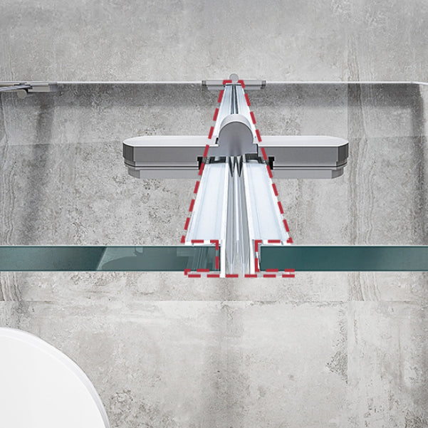 Semi Frameless Tempered Glass Shower Enclosure Folding Shower Screen Clearhalo 'Bathroom Remodel & Bathroom Fixtures' 'Home Improvement' 'home_improvement' 'home_improvement_shower_stalls_enclosures' 'Shower Stalls & Enclosures' 'shower_stalls_enclosures' 'Showers & Bathtubs' 6998705