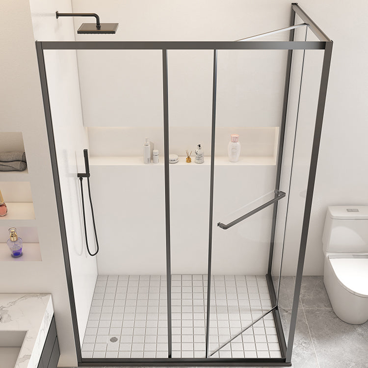 Rectangular Full Frame Shower Enclosure Tempered Glass Shower Enclosure Clearhalo 'Bathroom Remodel & Bathroom Fixtures' 'Home Improvement' 'home_improvement' 'home_improvement_shower_stalls_enclosures' 'Shower Stalls & Enclosures' 'shower_stalls_enclosures' 'Showers & Bathtubs' 6998719