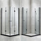 Modern Shower Stall Framed Corner Mounted Black Shower Enclosure Clearhalo 'Bathroom Remodel & Bathroom Fixtures' 'Home Improvement' 'home_improvement' 'home_improvement_shower_stalls_enclosures' 'Shower Stalls & Enclosures' 'shower_stalls_enclosures' 'Showers & Bathtubs' 6998845