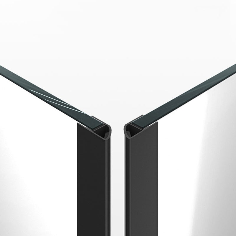 Modern Shower Stall Framed Corner Mounted Black Shower Enclosure Clearhalo 'Bathroom Remodel & Bathroom Fixtures' 'Home Improvement' 'home_improvement' 'home_improvement_shower_stalls_enclosures' 'Shower Stalls & Enclosures' 'shower_stalls_enclosures' 'Showers & Bathtubs' 6998849