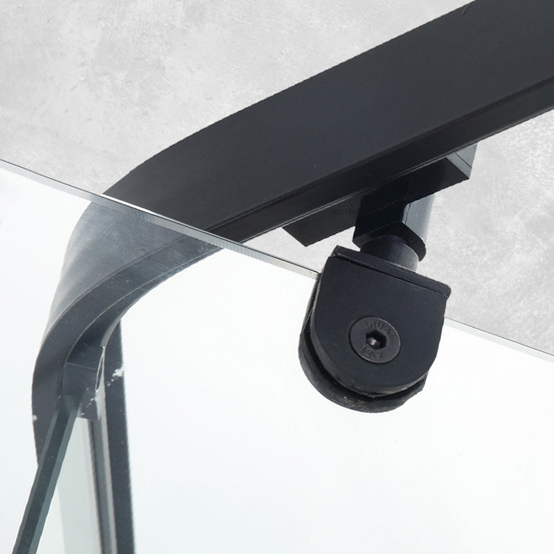 Modern Shower Stall Black Clear Glass Corner Door Handle Shower Enclosure Clearhalo 'Bathroom Remodel & Bathroom Fixtures' 'Home Improvement' 'home_improvement' 'home_improvement_shower_stalls_enclosures' 'Shower Stalls & Enclosures' 'shower_stalls_enclosures' 'Showers & Bathtubs' 6998916