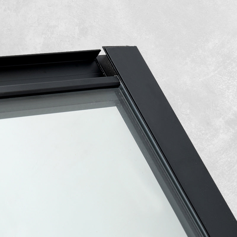 Modern Shower Stall Black Clear Glass Corner Door Handle Shower Enclosure Clearhalo 'Bathroom Remodel & Bathroom Fixtures' 'Home Improvement' 'home_improvement' 'home_improvement_shower_stalls_enclosures' 'Shower Stalls & Enclosures' 'shower_stalls_enclosures' 'Showers & Bathtubs' 6998917