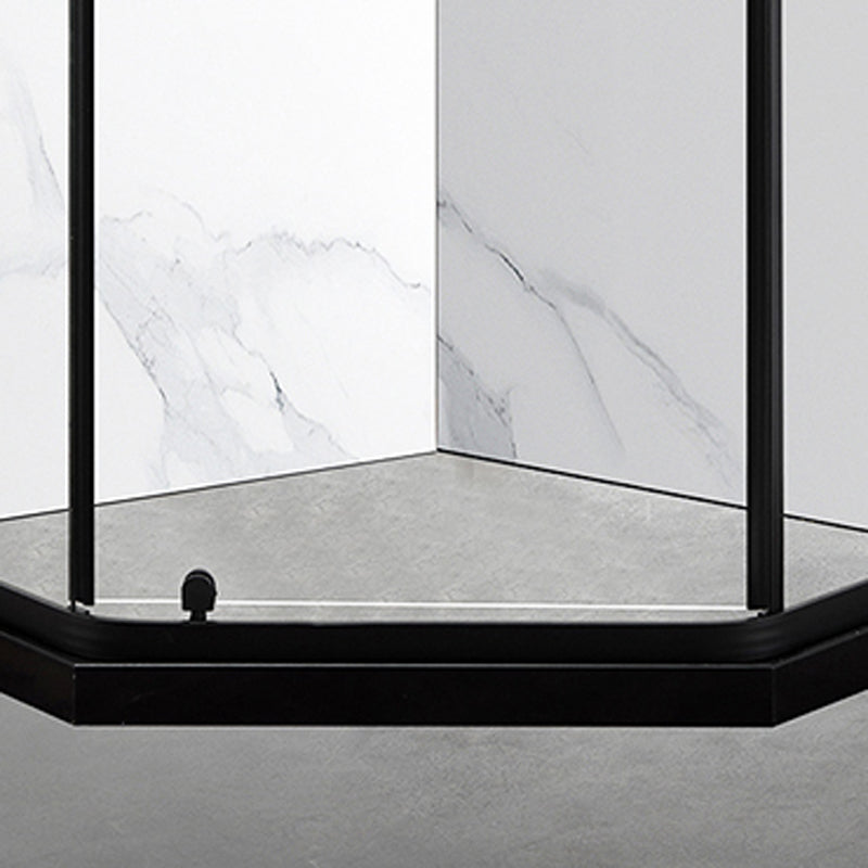 Modern Shower Stall Black Clear Glass Corner Door Handle Shower Enclosure Clearhalo 'Bathroom Remodel & Bathroom Fixtures' 'Home Improvement' 'home_improvement' 'home_improvement_shower_stalls_enclosures' 'Shower Stalls & Enclosures' 'shower_stalls_enclosures' 'Showers & Bathtubs' 6998921