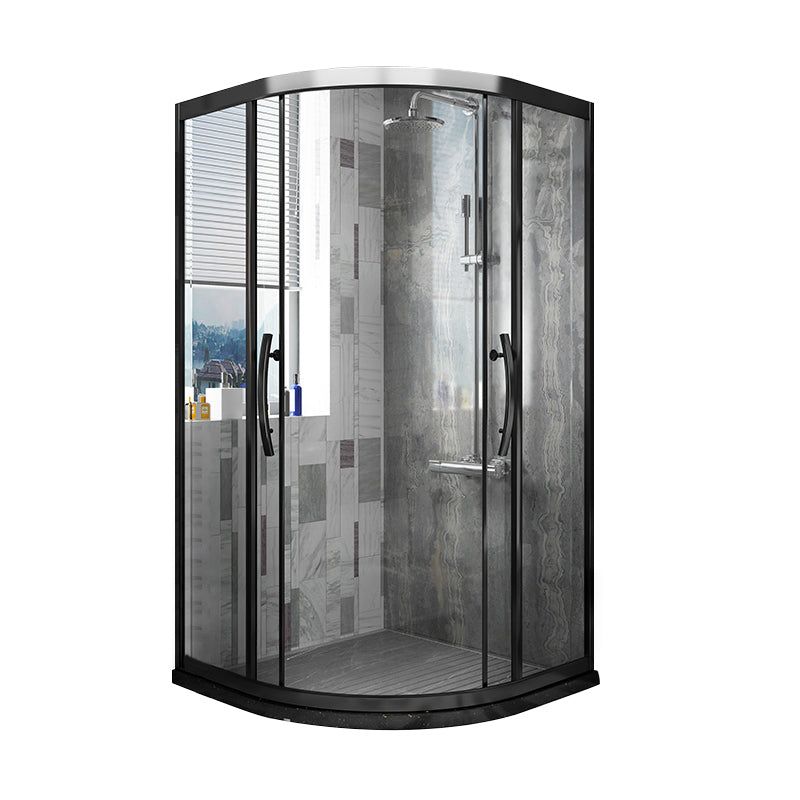 Modern Shower Enclosure Laminated Glass Corner with Fixed Panel Shower Stall Clearhalo 'Bathroom Remodel & Bathroom Fixtures' 'Home Improvement' 'home_improvement' 'home_improvement_shower_stalls_enclosures' 'Shower Stalls & Enclosures' 'shower_stalls_enclosures' 'Showers & Bathtubs' 6998945