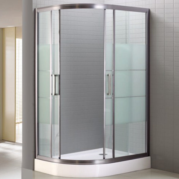 Modern Round Shower Stall Clear Tempered Bathroom Shower Stall Clearhalo 'Bathroom Remodel & Bathroom Fixtures' 'Home Improvement' 'home_improvement' 'home_improvement_shower_stalls_enclosures' 'Shower Stalls & Enclosures' 'shower_stalls_enclosures' 'Showers & Bathtubs' 6998986
