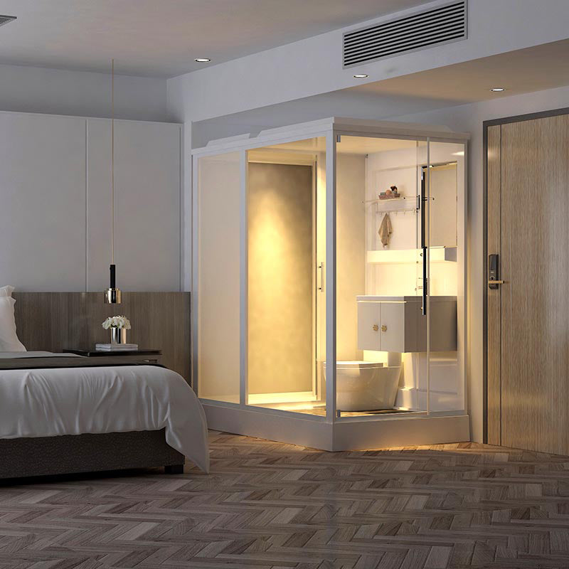 Modern Framed Shower Stall Clear Tempered Shower Stall for Bathroom Clearhalo 'Bathroom Remodel & Bathroom Fixtures' 'Home Improvement' 'home_improvement' 'home_improvement_shower_stalls_enclosures' 'Shower Stalls & Enclosures' 'shower_stalls_enclosures' 'Showers & Bathtubs' 6999007