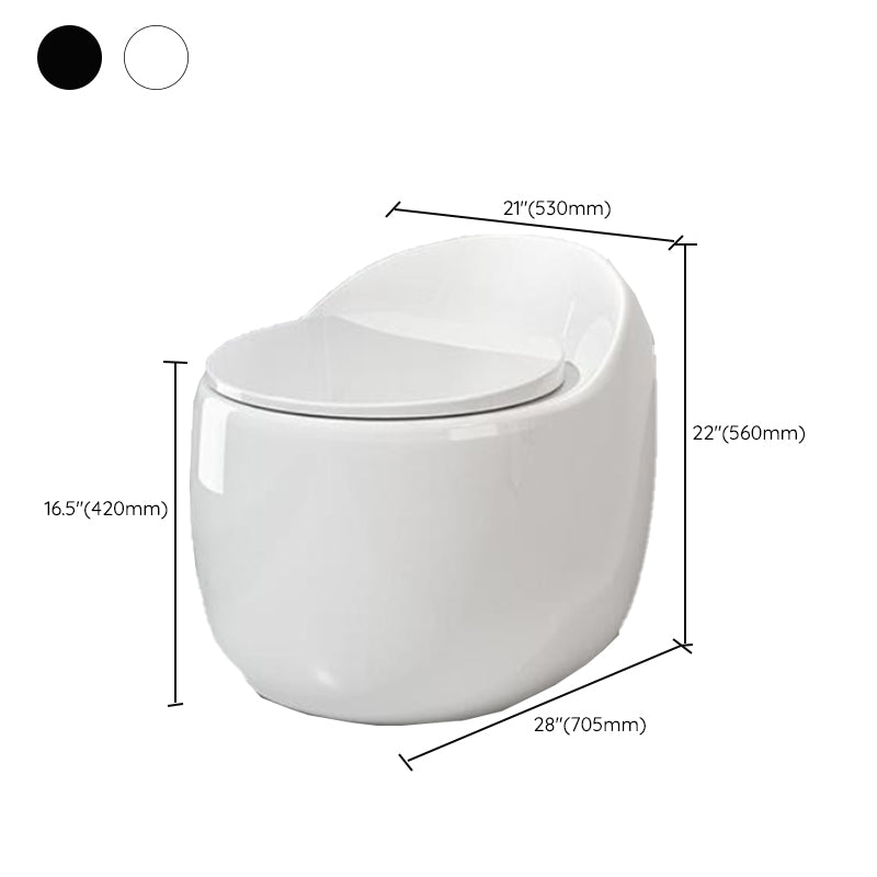 Contemporary Floor Mounted Flush Toilet Siphon Jet Urine Toilet for Washroom Clearhalo 'Bathroom Remodel & Bathroom Fixtures' 'Home Improvement' 'home_improvement' 'home_improvement_toilets' 'Toilets & Bidets' 'Toilets' 7001914