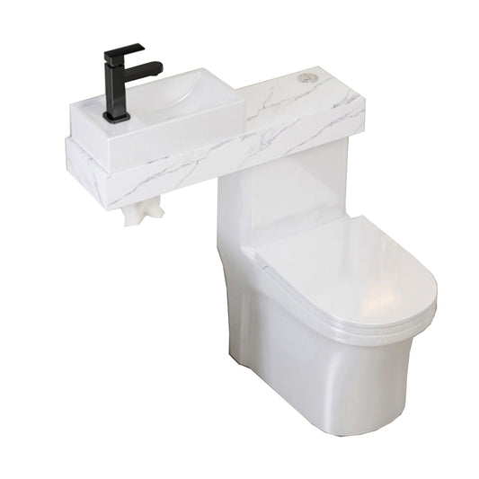 Contemporary Ceramic Flush Toilet Floor Mounted Urine Toilet with Seat for Washroom Clearhalo 'Bathroom Remodel & Bathroom Fixtures' 'Home Improvement' 'home_improvement' 'home_improvement_toilets' 'Toilets & Bidets' 'Toilets' 7001933