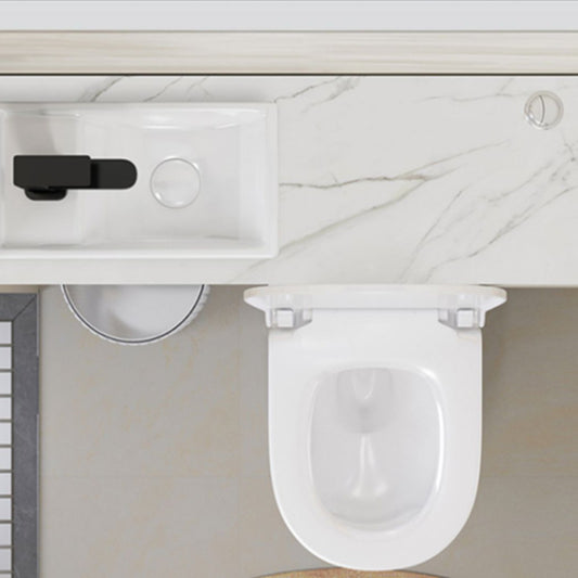 Contemporary Ceramic Flush Toilet Floor Mounted Urine Toilet with Seat for Washroom Clearhalo 'Bathroom Remodel & Bathroom Fixtures' 'Home Improvement' 'home_improvement' 'home_improvement_toilets' 'Toilets & Bidets' 'Toilets' 7001937