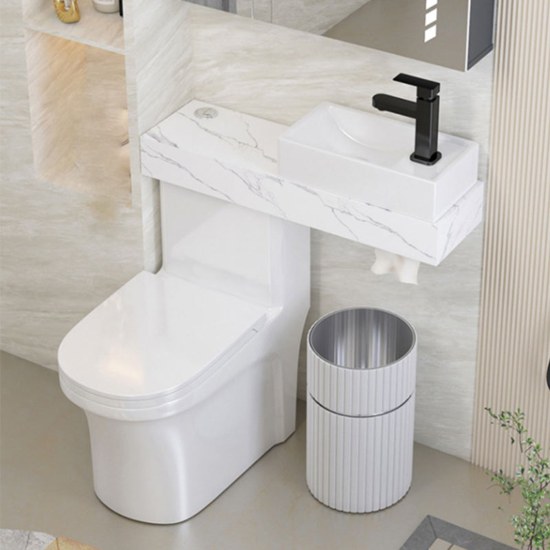 Contemporary Ceramic Flush Toilet White Floor Mounted Urine Toilet with Seat for Washroom Cold/Hot Water Dispensor ( Right) Clearhalo 'Bathroom Remodel & Bathroom Fixtures' 'Home Improvement' 'home_improvement' 'home_improvement_toilets' 'Toilets & Bidets' 'Toilets' 7001943