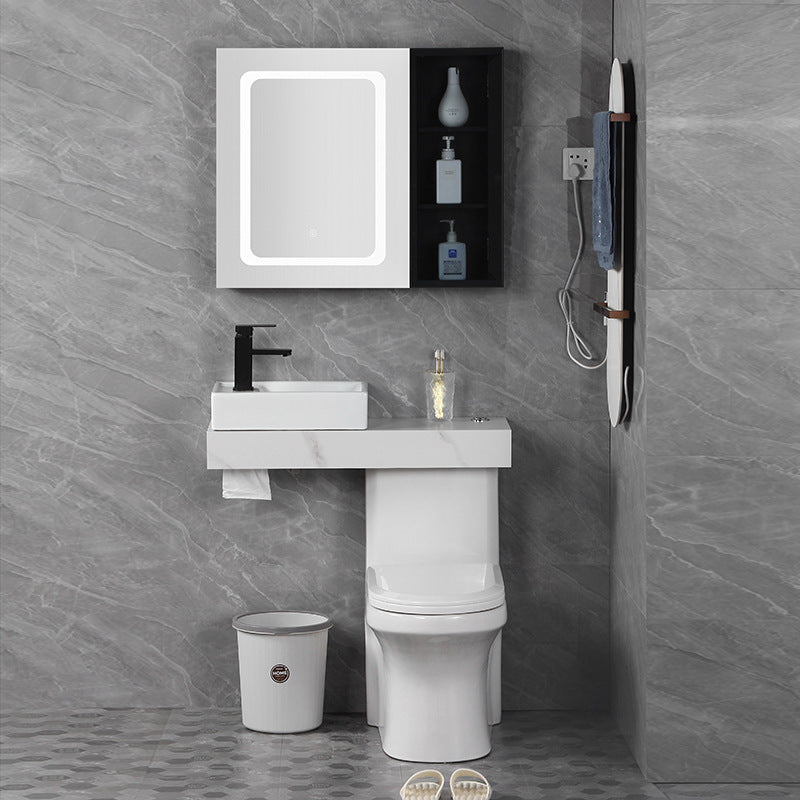 Contemporary Ceramic Flush Toilet White Floor Mounted Urine Toilet with Seat for Washroom Clearhalo 'Bathroom Remodel & Bathroom Fixtures' 'Home Improvement' 'home_improvement' 'home_improvement_toilets' 'Toilets & Bidets' 'Toilets' 7001944
