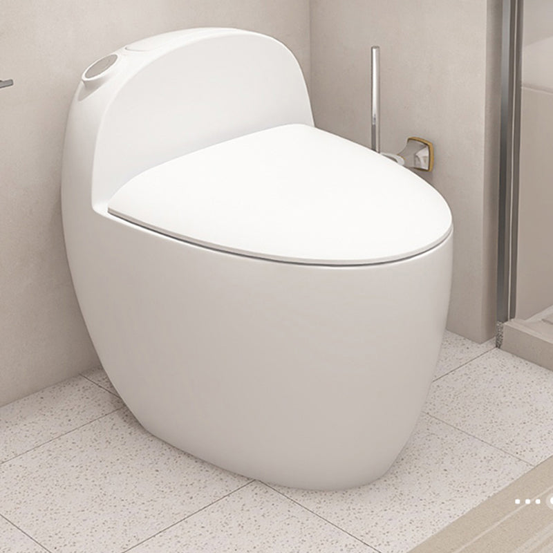 Contemporary Floor Mount Flush Toilet Siphon Jet Urine Toilet for Washroom White 16" Clearhalo 'Bathroom Remodel & Bathroom Fixtures' 'Home Improvement' 'home_improvement' 'home_improvement_toilets' 'Toilets & Bidets' 'Toilets' 7001955