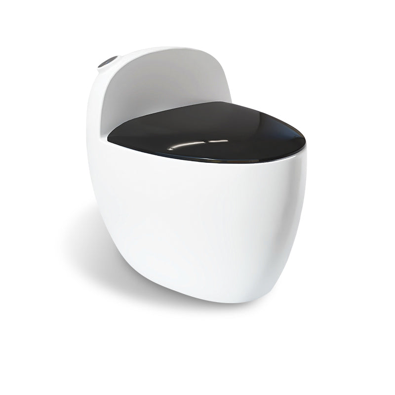 Contemporary Floor Mount Flush Toilet Siphon Jet Urine Toilet for Washroom Black White Clearhalo 'Bathroom Remodel & Bathroom Fixtures' 'Home Improvement' 'home_improvement' 'home_improvement_toilets' 'Toilets & Bidets' 'Toilets' 7001957