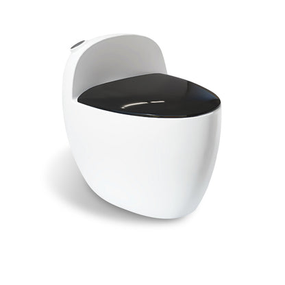 Contemporary Floor Mount Flush Toilet Siphon Jet Urine Toilet for Washroom Black White Clearhalo 'Bathroom Remodel & Bathroom Fixtures' 'Home Improvement' 'home_improvement' 'home_improvement_toilets' 'Toilets & Bidets' 'Toilets' 7001957